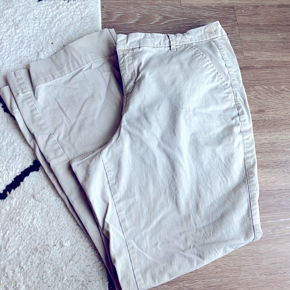 Lane Bryant Khaki Bootcut Trouser Pants size 16 16W